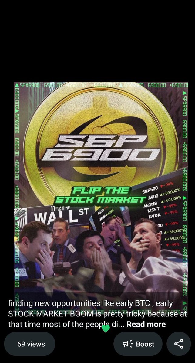 Ashishppppp's tweet photo. Spiritually #SPX6900 is at 250$+ ,it's just lacking of price.

Can't you see then u need to look deeply into it.

Flip the stock market 💹🧲 https://t.co/RfV7wWbIQZ
