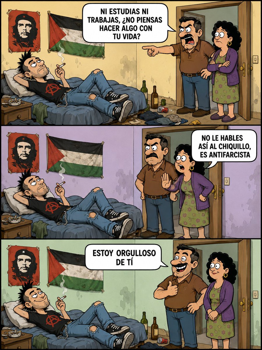 cobra__koi's tweet photo. Hogares progres, cuando les sale un hijo antifarcista.
#Antifascista #Progres #Rojos #Gandules #Comunistas #Socialistas #Perroflautas #Rojerío https://t.co/g2boXOIiPY