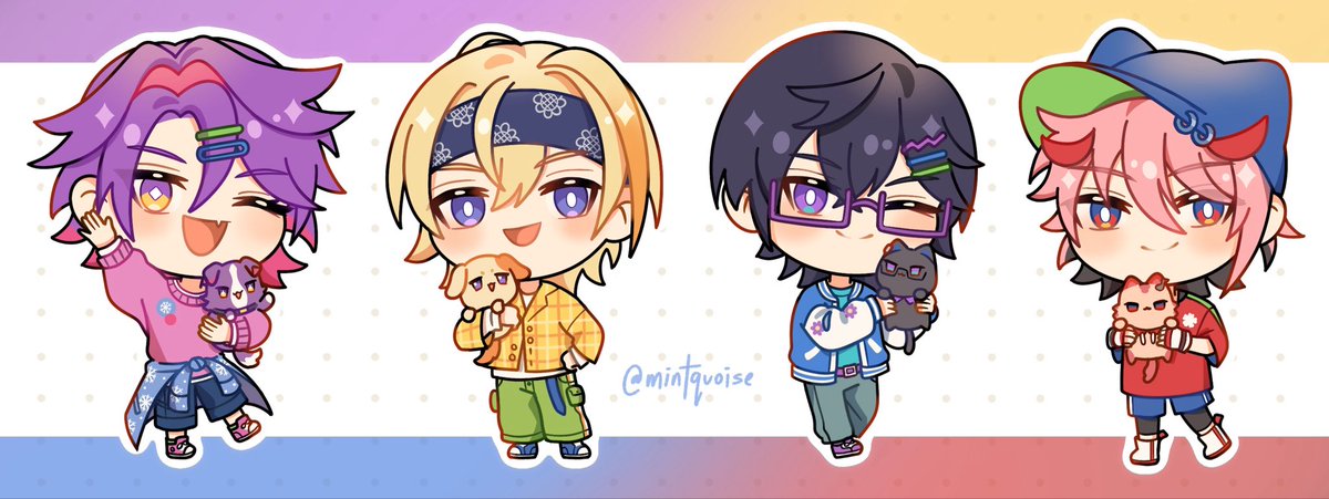 mintquoise's tweet photo. 💜💛💙❤️ #VOLTA展 

#ふうらーと #わたらいらすと
#四季彩画 #SeraPic https://t.co/X0lReoK3W7