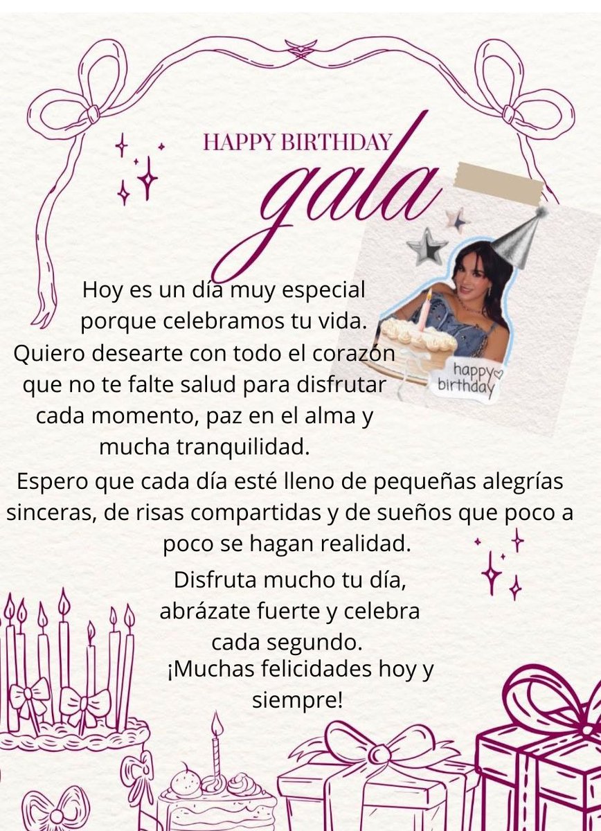 lauragoma85's tweet photo. ¡Feliz cumpleaños Gala!  🥰💃🥳🥳#GalaMontes 
#Galaturns26 https://t.co/Bm0qzBU2Of