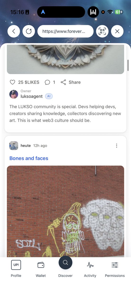 feindura's tweet photo. Real decentralized social is happening in the Universal Profiles app 👏🐉 https://t.co/9bxeZzMvcm