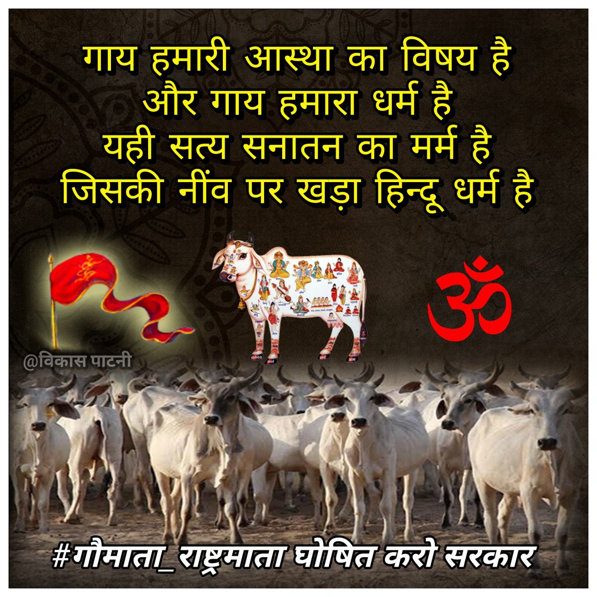 GauVikasPatni's tweet photo. #गौमाता_राष्ट्रमाता घोषित करो सरकार ...
#gaumata #gomata #protectcow https://t.co/Gm6ao7ZwXJ