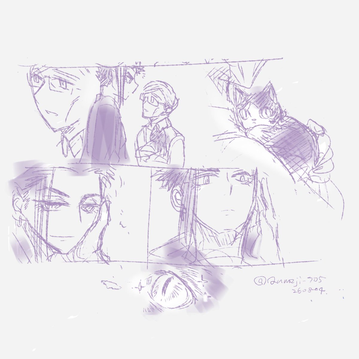 Qumeji_705's tweet photo. おおむかしのらくがきで👑👓🐈‍⬛ https://t.co/melo1xx9LS