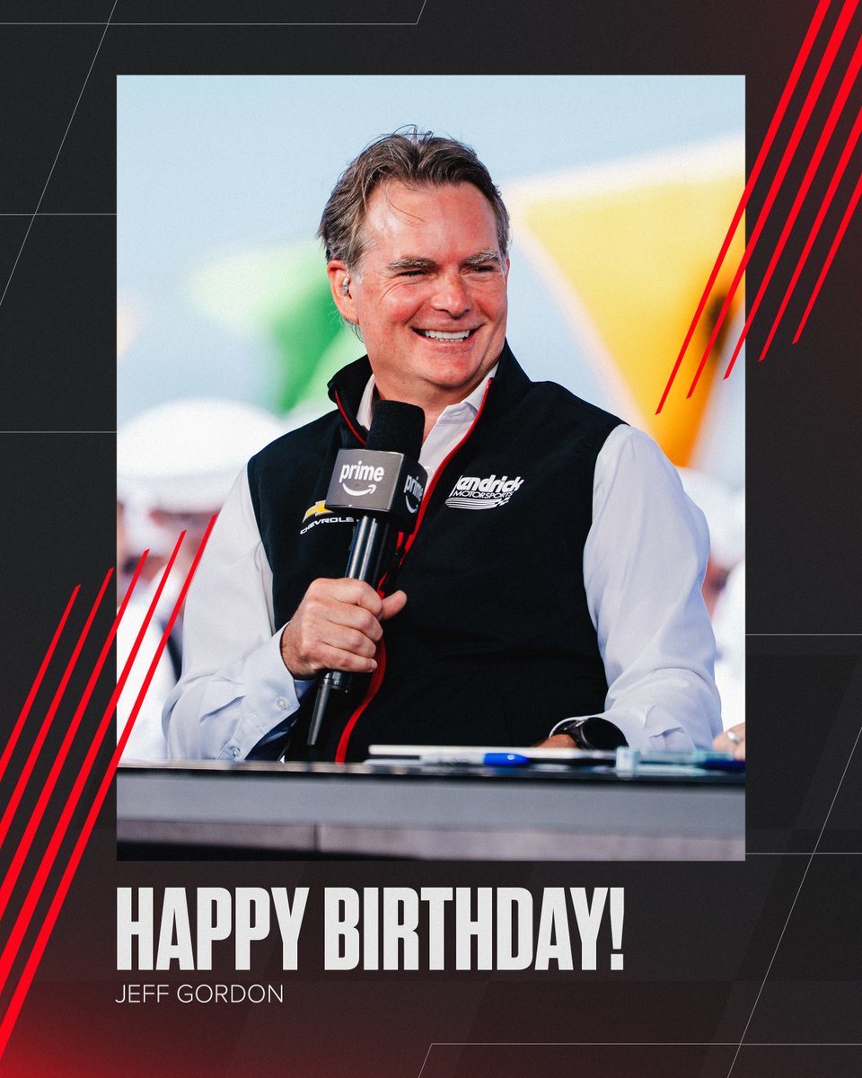TeamHendrick's tweet photo. Drop a 🥳 to wish @JeffGordonWeb a happy birthday! https://t.co/L1jongT6V6