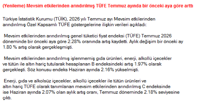 serkan_saka_'s tweet photo. Mevsim etkilerinden arındırılmış TÜFE. https://t.co/SiGp6gD9ff