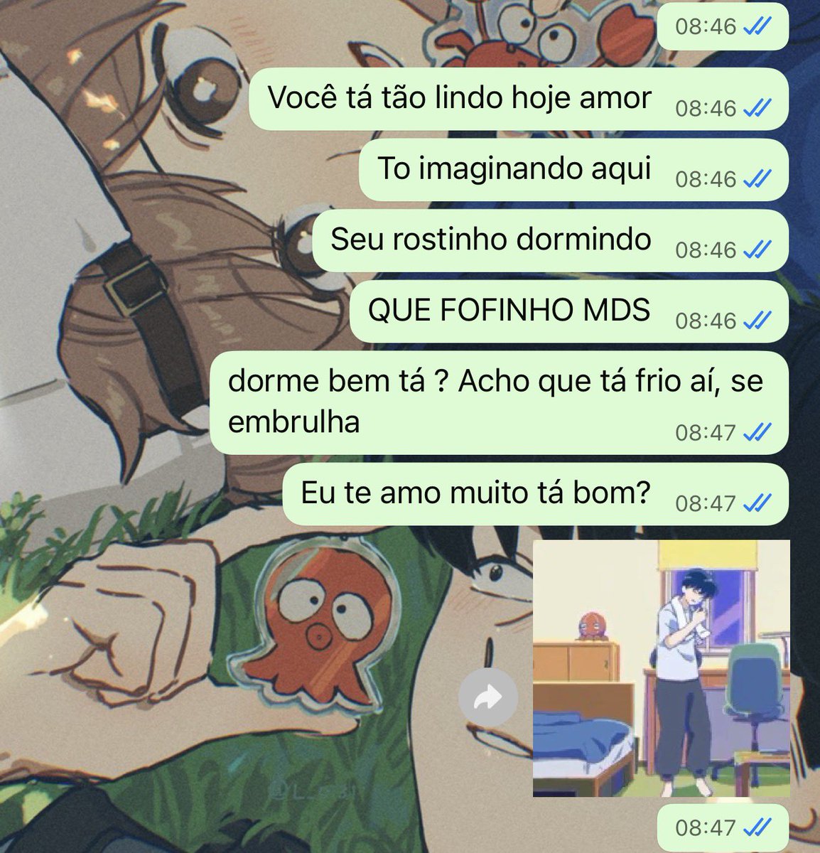 ohyukin's tweet photo. O que o meu amor recebe toda de manhã https://t.co/rXo9jh6r96