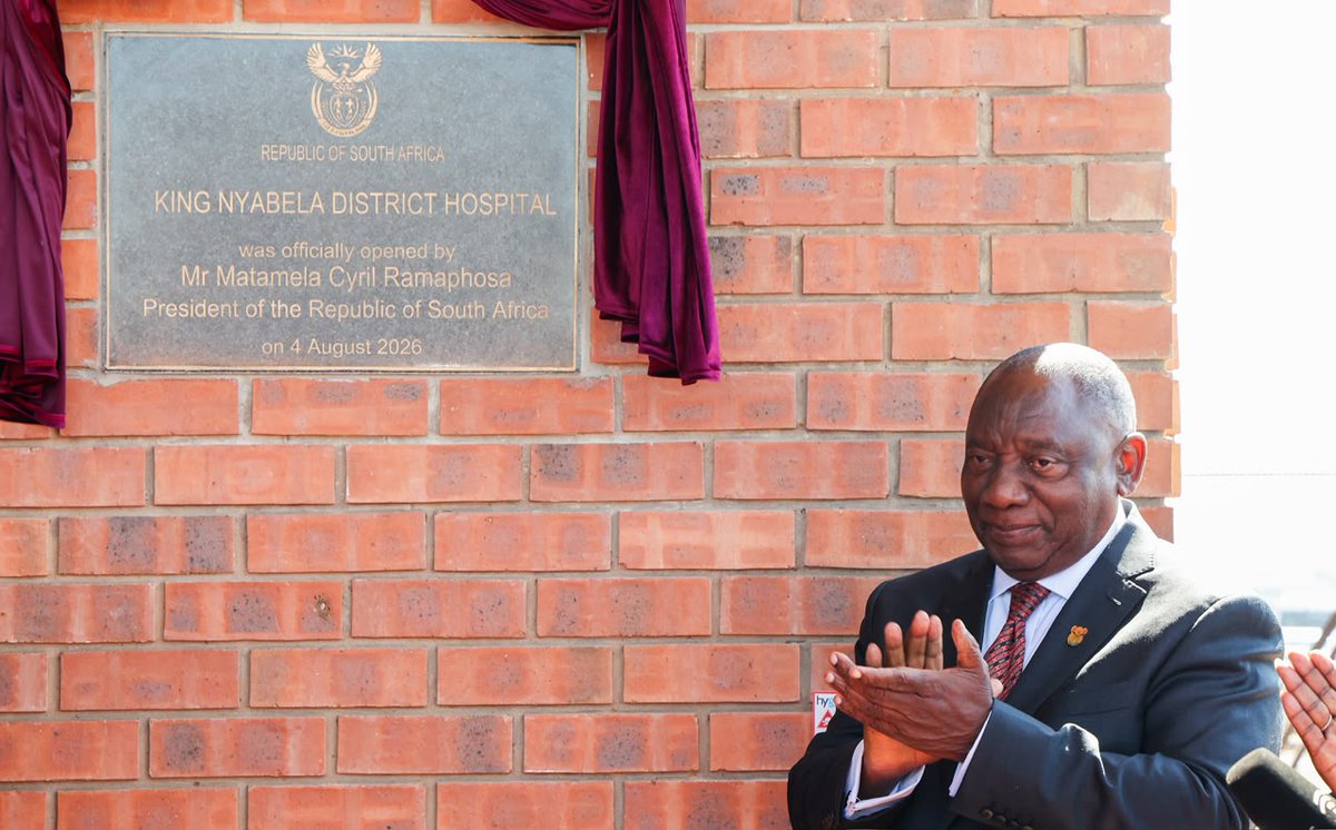 PresidencyZA's tweet photo. "Comprehensive health care is about walking alongside our people through every season of their lives."

Address by President @CyrilRamaphosa at the official opening of the King Nyabela Hospital, Middelburg, Mpumalanga https://t.co/zx5Uk59W2n

#CapableState #AWorkingNation #ANationThatWorksForAll #ServiceDeliveryZA