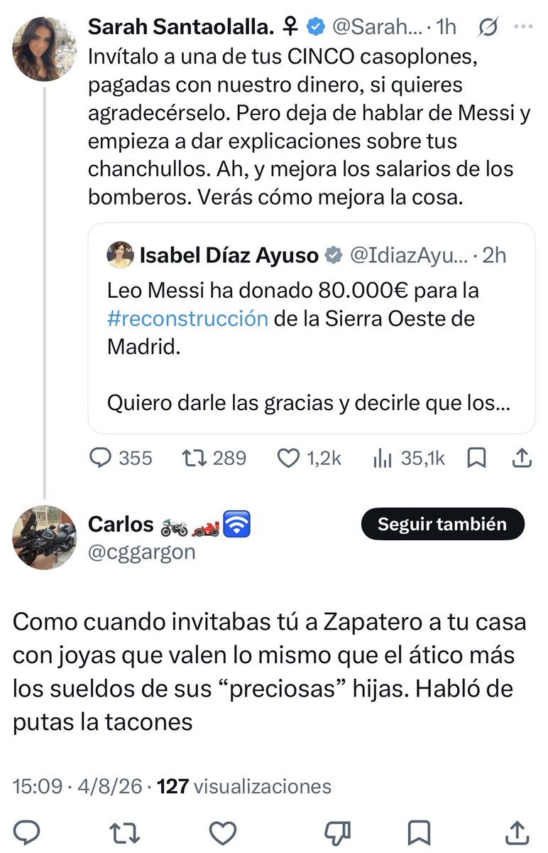 mejoreszasca's tweet photo. ZASCA!!!!!!!!!! de @cggargon a @SarahPerezSanta https://t.co/4AH7WFvTI3