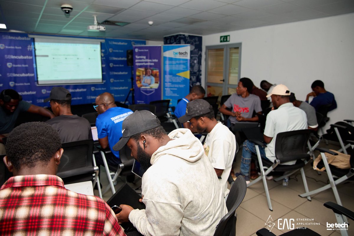 betechconnected's tweet photo. Day 2 of the Ethereum Builders Tour: Accra 🇬🇭⚡️

Ideas turned into conversations, conversations turned into collaboration, and builders got to work. 💻🔥

#Ethereum #Hackathon #Builders https://t.co/uVMBhz4EAd