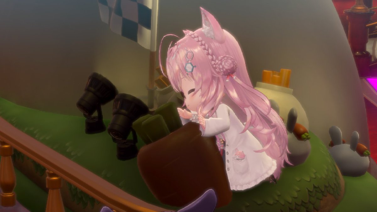 vCJDo1's tweet photo. @holo_dreams_en Guess that carrot's too tasty. https://t.co/zjqGgueRTI