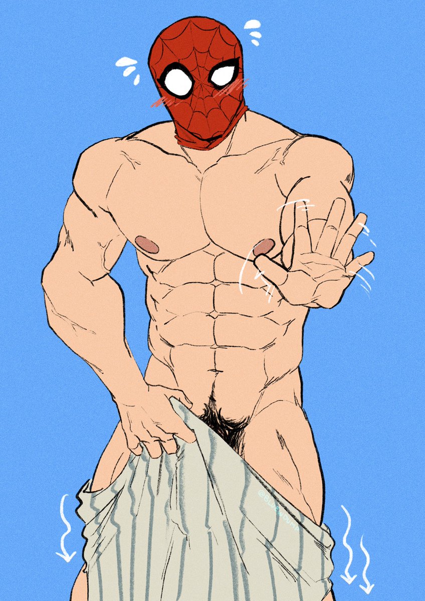 BlueWdump's tweet photo. :Spiderman!?!
:W-wait hold on! https://t.co/MU5pC6cRcv