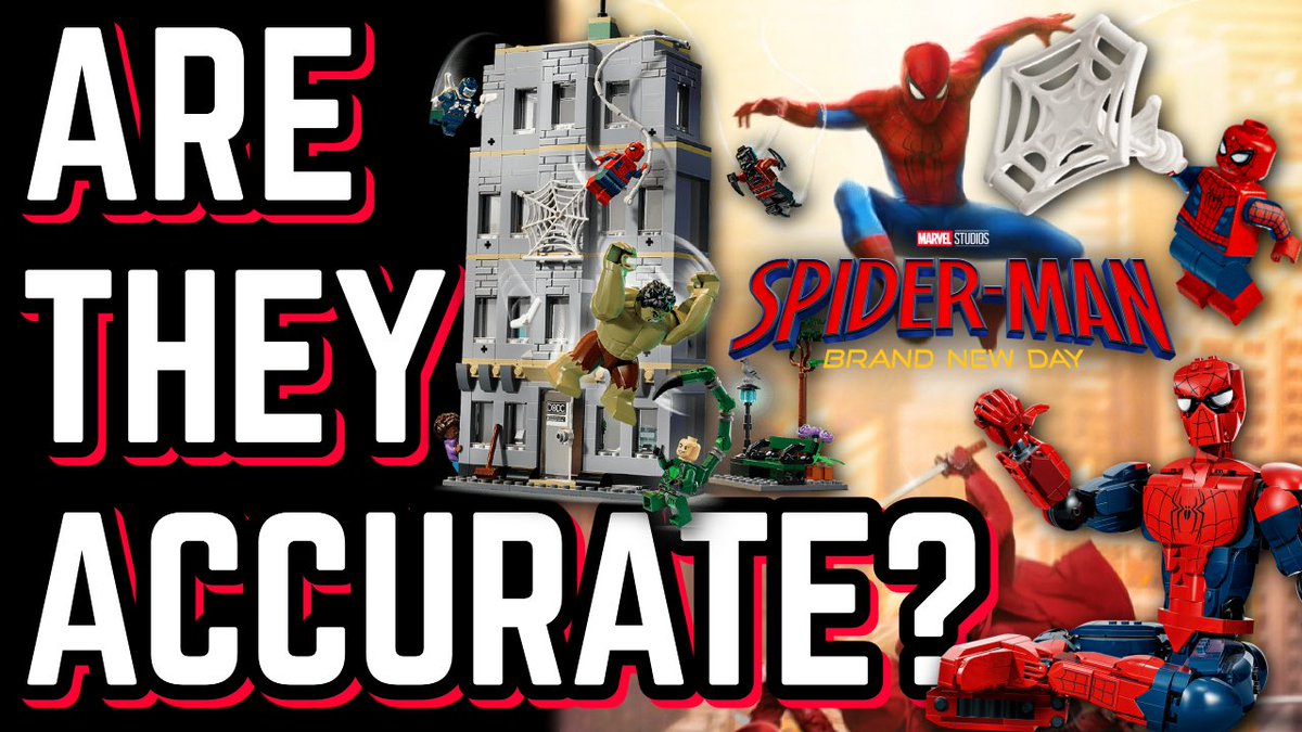 LegoLee329's tweet photo. I graded the accuracy of the LEGO sets based on #SpiderMan Brand New Day! 

Watch here ⬇️ 
https://t.co/VUiATI3Nud https://t.co/j2eFY6H8mP