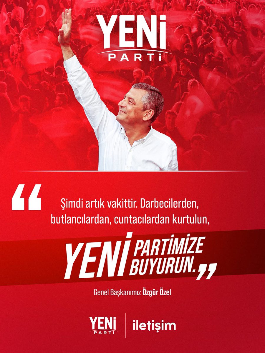 RizvanogluEvrim's tweet photo. Artık vakittir! YENİ Partimize buyurun! https://t.co/x5TZwLZ60U