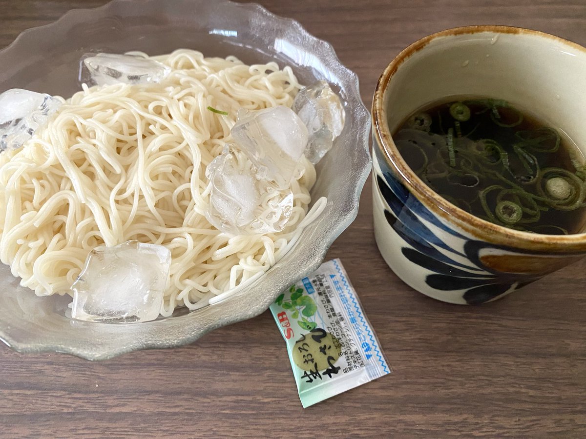 y_369's tweet photo. 今日のランチは素麺 https://t.co/c9XE9COPNY