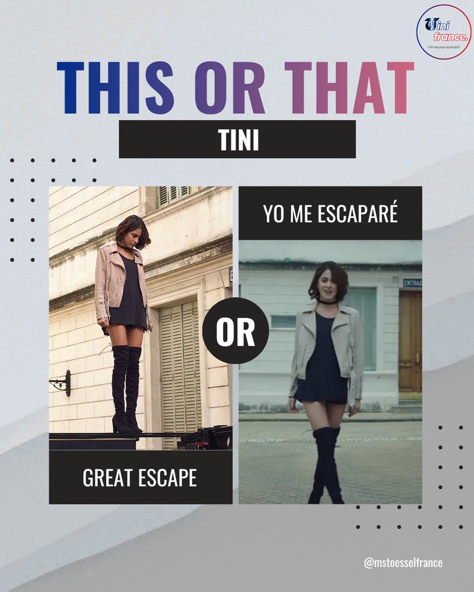 MStoesselFrance's tweet photo. Great Escape ou Yo Me Escaparé ? 🤔🎶👇 https://t.co/BqUVXMyJKl