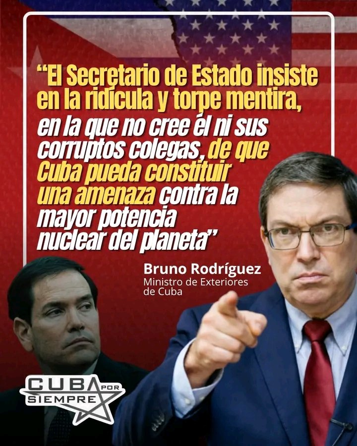 SergueyPR's tweet photo. 🇺🇸🇨🇺 El Gobierno de Cuba rechazó las recientes declaraciones del secretario de Estado de Estados Unidos, Marco Rubio, quien en una entrevista con Fox News volvió a presentar a la isla como una amenaza para la seguridad nacional estadounidense. https://t.co/7Y8aYwpLK6