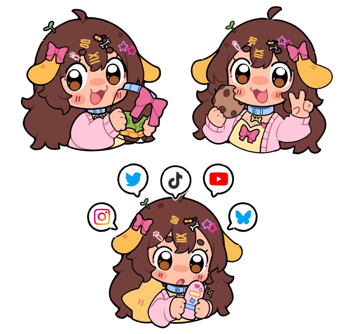 I have 2 slots open for chibi panels and emotes on my VGen! 🐶🖍️