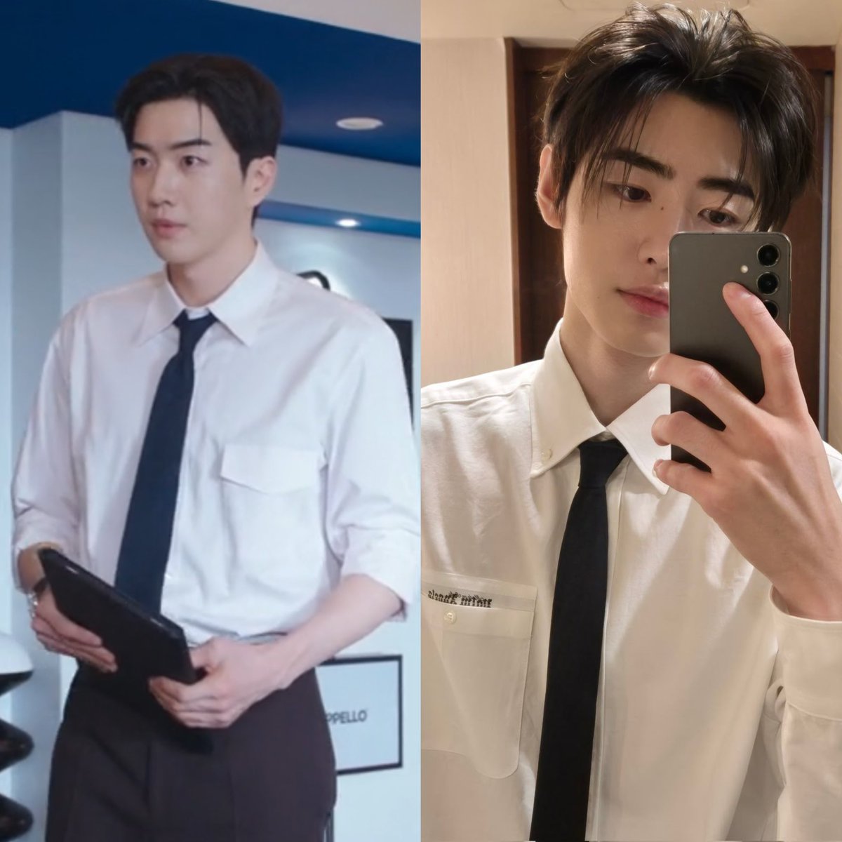 jnklcshn's tweet photo. I was watching the latest released drama, and the main lead has exact style as sunghoon’s! 

he kept reminding me of sunghoon, I feel like stylist took sunghoon as inspiration 😭

gosh sunghoon please debut as actor😫

#SUNGHOON #성훈 https://t.co/MCuCPiH8Jl