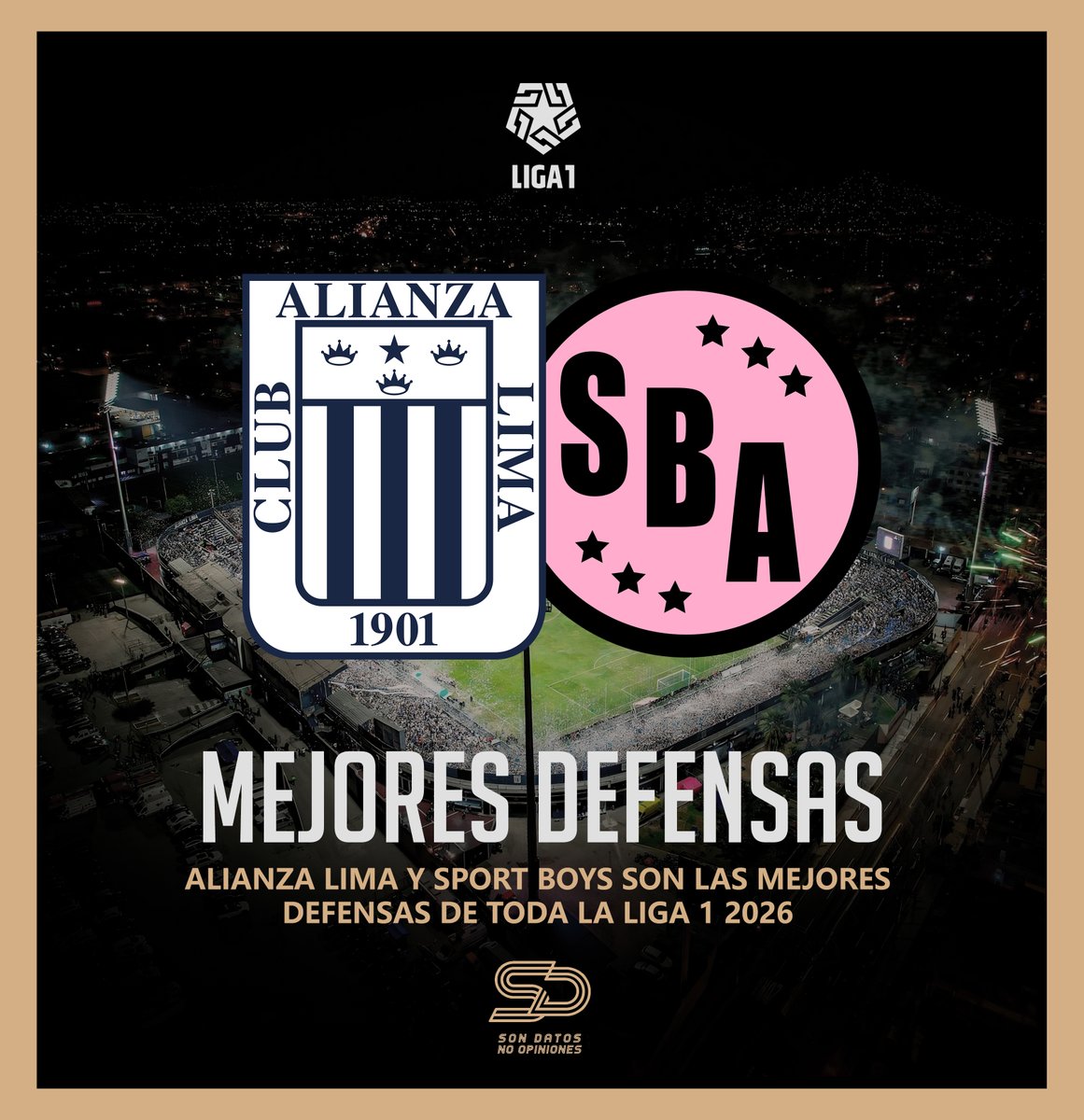 sondatos_noop's tweet photo. 𝗟𝗔𝗦 𝗠𝗘𝗝𝗢𝗥𝗘𝗦 𝗗𝗘𝗙𝗘𝗡𝗦𝗔𝗦 𝗗𝗘 𝗟𝗜𝗚𝗔 𝟭 𝟮𝟬𝟮𝟲: 𝗔𝗟𝗜𝗔𝗡𝗭𝗔 𝗟𝗜𝗠𝗔 𝗬 𝗦𝗣𝗢𝗥𝗧 𝗕𝗢𝗬𝗦.

Clubes que más veces dejaron su arco en cero:
🥇 10 veces = Sport Boys
🥈 09 veces = Alianza Lima

Clubes con menos tiros al arco recibidos (promedio/cotejo):
🥇 2.9 por duelo = Alianza Lima
🥈 3.8 por duelo = Sport Boys

Clubes con menos goles en contra de local:
🥇 5 goles en contra = Sport Boys
🥈 6 goles en contra = Alianza Lima

Clubes con menos goles en contra en el 2T:
🥇 6 goles en contra = Alianza Lima
🥈 9 goles en contra = Sport Boys

Clubes con más partidos consecutivos dejando su arco en cero:
🥇 4 cotejos seguidos = Sport Boys
🥈 3 cotejos seguidos = Alianza Lima

Clubes con menos goles en contra:
🥇 12 goles en contra = Alianza Lima
🥈 19 goles en contra = Universitario
🥉 20 goles en contra = Sport Boys