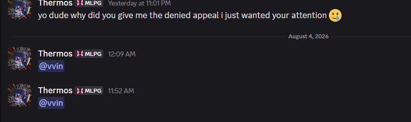 LagoonLandowner's tweet photo. #forsaken #robloxmod 
Forsaken mods when you want to make an appeal,m but they ignore you for no reason other then to just troll you. https://t.co/sB5lKLl1co