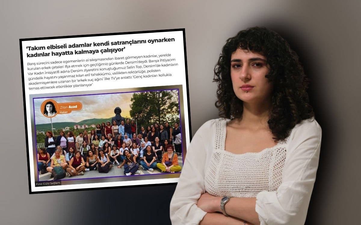 MuhailfToplum's tweet photo. İlke TV muhabiri Zilan Azad’a, Gülistan Doku davası hakkında “Takım elbiseli adamlar kendi satrançlarını oynarken kadınlar hayatta kalmaya çalışıyor” başlıklı haberi nedeniyle, Yeni Parti bünyesinde milletvekili olan Cemal Enginyurt’un danışmanı Cem Tekinoğlu tarafından “hakaret”, “iftira” ve “kişilik haklarına saldırı” iddialarıyla suç duyurusunda bulunuldu.