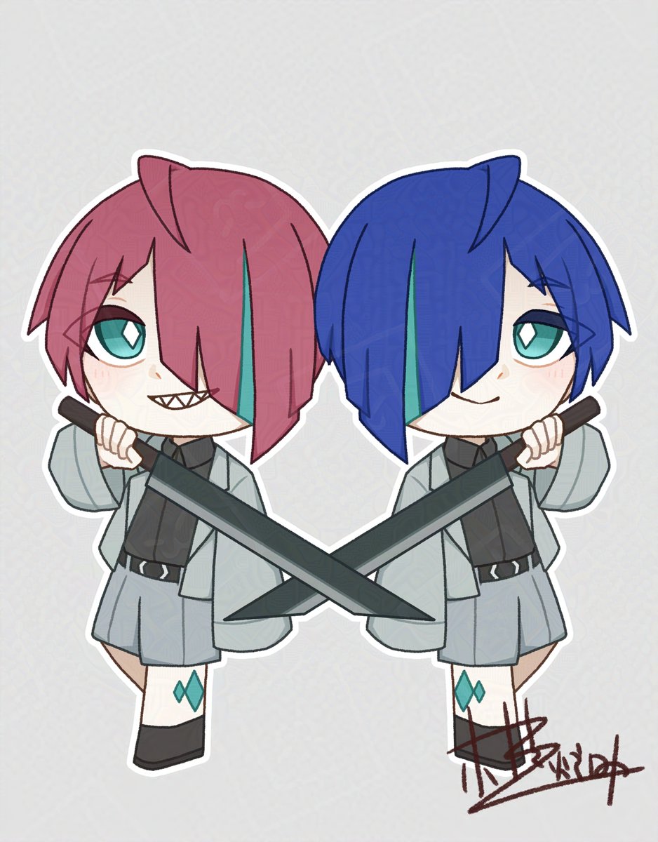 K_Hainosuke's tweet photo. ミニキャラ練習25
アビィ＆ラビィ
#イラスト #illustration #oc https://t.co/wEdrbjoEVR
