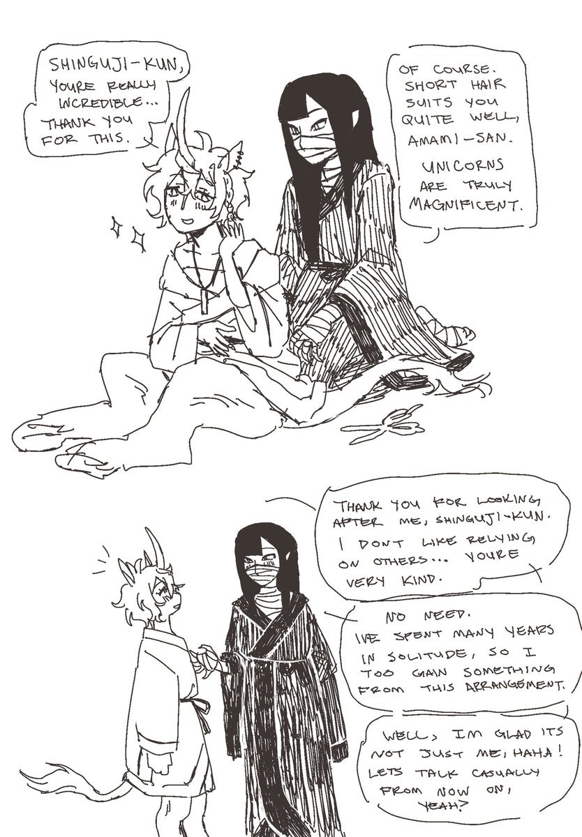 dearamami's tweet photo. lonely creatures stick together! (drv3 fantasy au) https://t.co/Pxv9DvKvgj