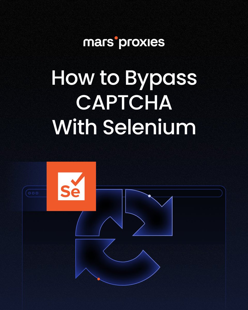 Marsproxies's tweet photo. CAPTCHAs are not really the wall, your Selenium setup is. Fix the signals first and the solve gets a lot easier: https://t.co/pJWP61pmCx
#WebScraping #Captcha https://t.co/ikZKRuA4b0