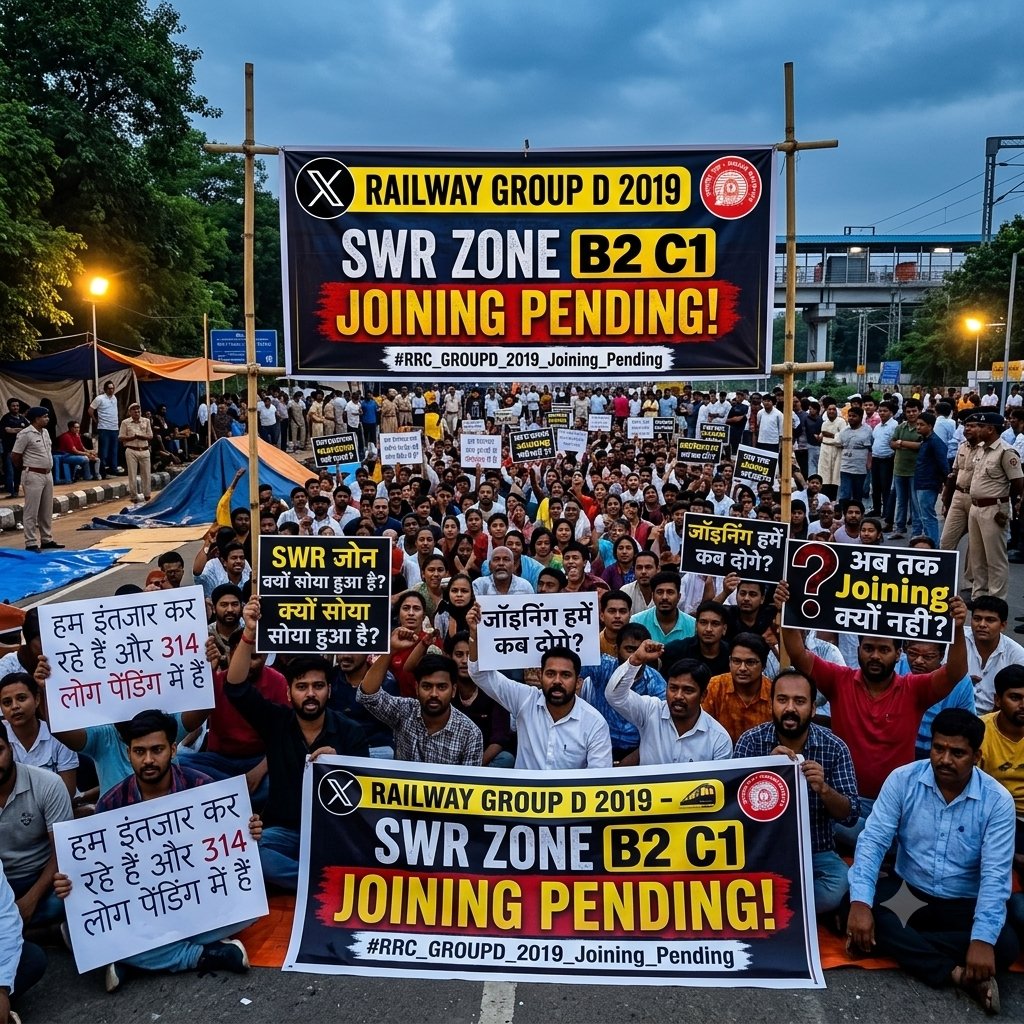 Maxmeena0008's tweet photo. @narendramodi @AshwiniVaishnaw
@RailMinIndia
@SWRRLY
#RRC_GROUPD_2019_Joining_Pending

SWR/RRC Hubballi: Please issue joining to 314 pending B-2/C-1 medical candidates of CEN RRC 01/2019.
CBT ✅ PET ✅ DV ✅ Medical ✅ (2022–23)

Waiting for years. Authorities please do justice. https://t.co/Rv5PPWzqCA