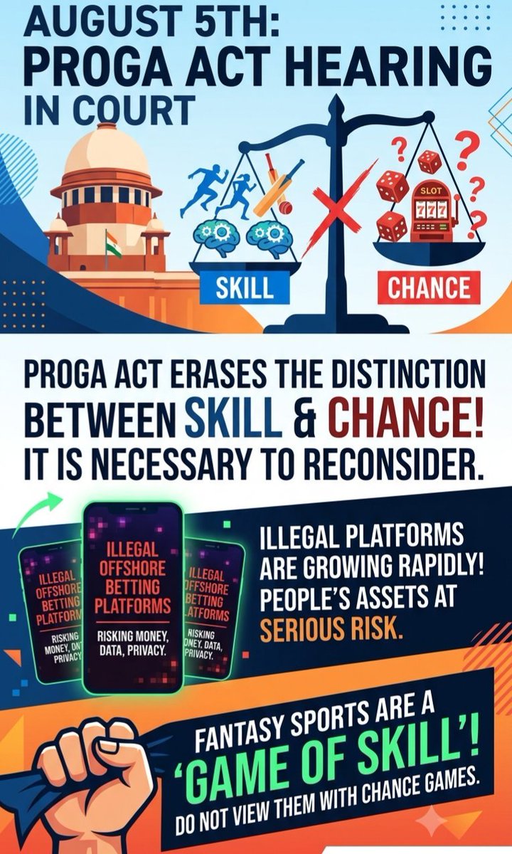 abhishe38014141's tweet photo. Fantasy sports demand mastery, not luck—the law must evolve to honor the distinction🙏
#Regulate_skill_Based_Games
#BringBackFantasySports
#bringbackrmg
#skillgame
#DontBanSkillGames
#RMG
#fantasysports
#GalaxyF70ProAt23999
#KejriwalKisanVirodhi
Ram Mandir
#Breakout
Tamilnadu https://t.co/7As7bpuRrl