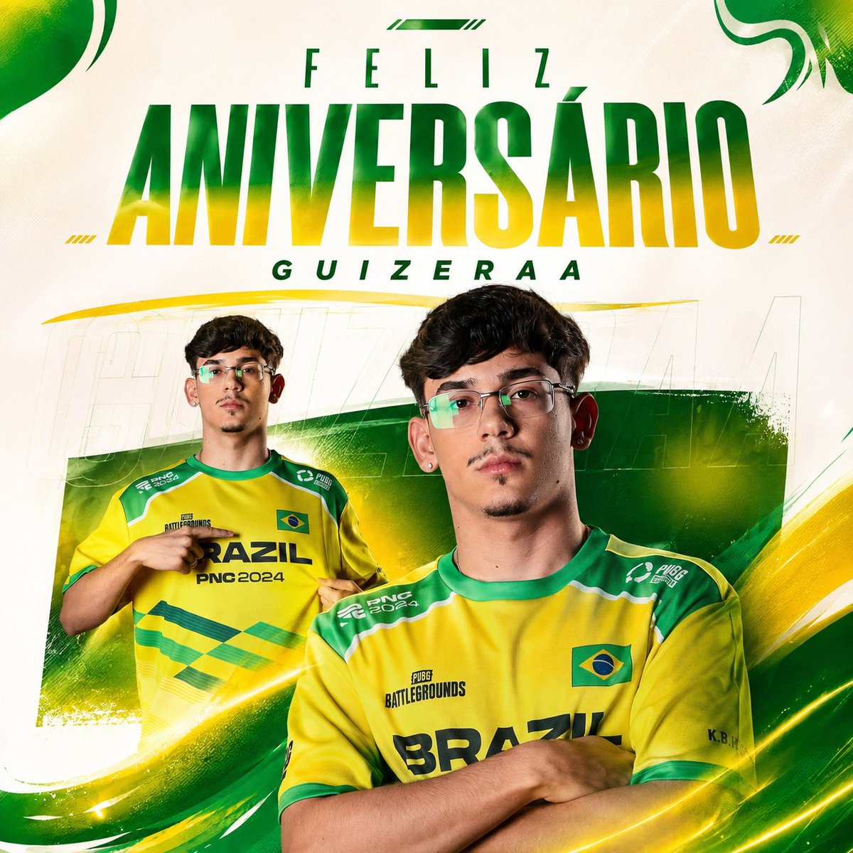 PUBGwithSam's tweet photo. Happy birthday to Guizeraa!🫶🏼🇧🇷

#pubg https://t.co/Tmr0SaFU3j