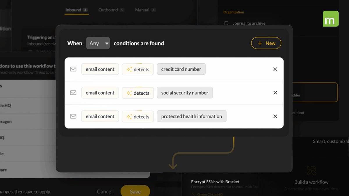 mailprotector's tweet photo. Most encryption depends on the sender remembering to use it. Let's face it, nobody is perfect. People forget, and compliance doesn't grade on effort. 

Until now, Shield gives protection that works even on the day someone forgets. Take the tour: https://t.co/W3LNbADdtg https://t.co/UmPUkz9hAr