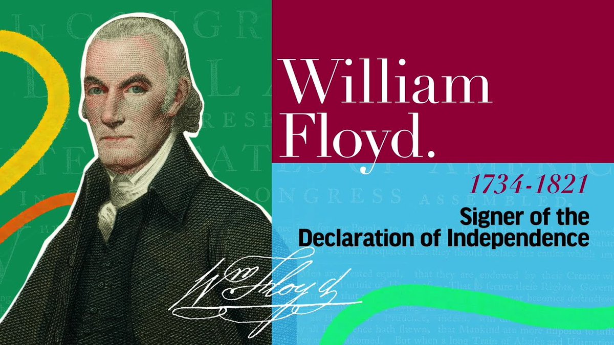 ConstitutionCtr's tweet photo. #OnThisDay in 1821, William Floyd, a signer of the #DeclarationofIndependence dies. After he cast his vote for independence, the British confiscated his farm for seven years.
Explore his story: https://t.co/2cq5Hh0rhS
#OurStoryContinues https://t.co/Ye7O2xQyjL