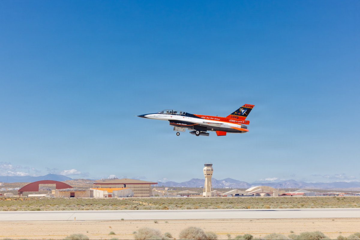 EdwardsAFB's tweet photo. NEWS: X-62 VISTA continues setting precedents, demonstrates ability of #AI agents to ingest live infrared sensor data to #autonomously intercept live airborne targets. #AFMC #TRMC
Learn more about the next phase of X-62- https://t.co/LotIBlJFmq
@HQ_AFMC @LockheedMartin https://t.co/WOCen8e99N