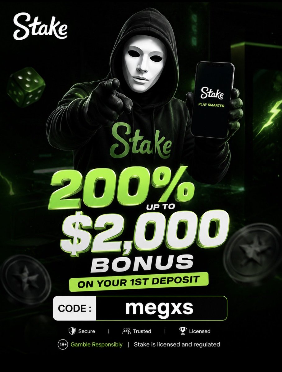 megxs369's tweet photo. 🎁 New to Stake?
Use my promo code <megxs> on your first deposit and unlock a 200% bonus up to $2,000. 🚀💸
Don’t miss out—join now and enjoy the bonus! 🔥
https://t.co/rUb0YMamOT

Promo Code: megxs
#Stake #Casino  #SportsBetting #Bonus #PromoCode #OnlineCasino #Crypto #Gambling https://t.co/d1dPt6BhFe