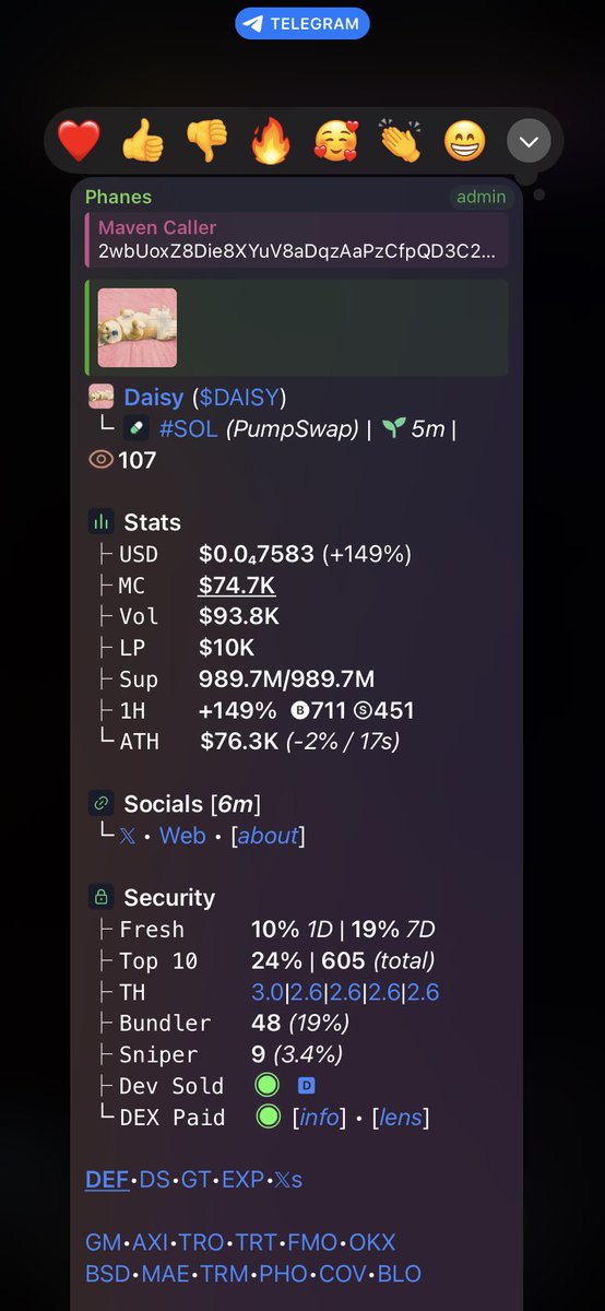 CALLER_MAVEN's tweet photo. Watch your entry on my call $DAISY
CA>

2wbUoxZ8Die8XYuV8aDqzAaPzCfpQD3C2QbGBUEJpump https://t.co/K2TJwDvJdg