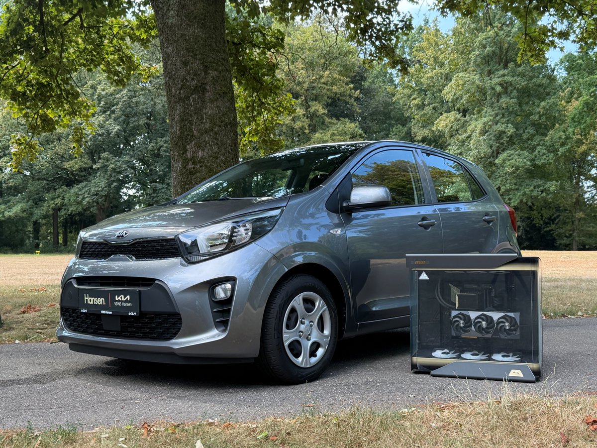 NadaOverbeeke's tweet photo. If you ever replied to a PC Build with "You can buy a car for that money!", this one is for you. Because yes, you can.

€10.000 PC vs €10000 Car, soon! 😅

@MSIBenelux @Kia_nederland https://t.co/Nub31JQOxs