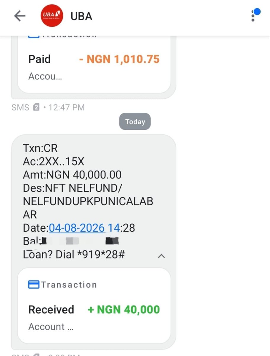 UNICALNELFUND's tweet photo. UBA BANK RECEIVED https://t.co/WDo3B35CWl