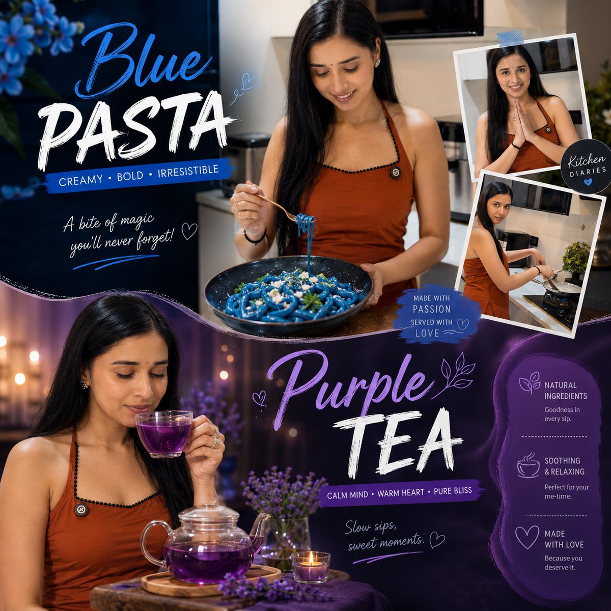 YuvrajSingf3's tweet photo. Blue Pasta is proof that food can be both playful and stylish. #TanyaMittal #BluePasta #BluePastaByTanya https://t.co/EwwjcZEqkB