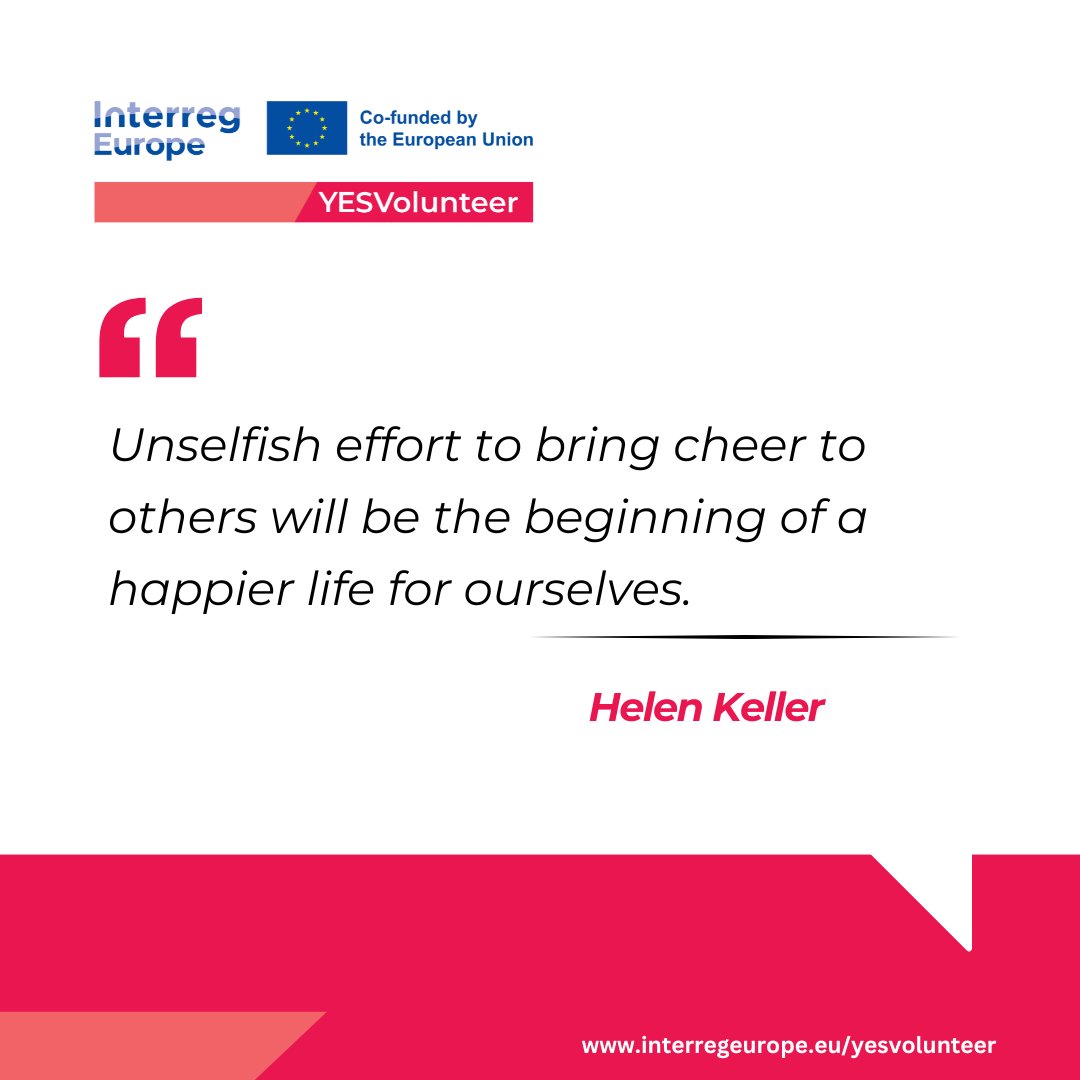 Yesvolunteer_eu's tweet photo. Volunteering doesn’t just transform communities, it transforms you. 🌟
Give back, find purpose, and create real impact with #YESVolunteer.
Join the movement today via the link in the comments.
#Volunteering #MakeADifference @interregeurope https://t.co/ZGs7MPBeZy