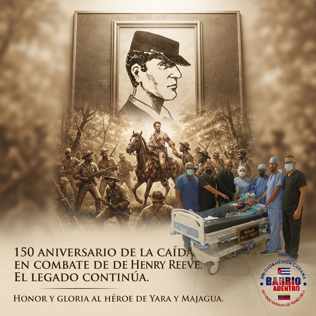 cubacooperaven's tweet photo. 150 años después de su caída en combate, el espíritu internacionalista del Mayor General Henry Reeve, "El Inglesito", sigue más vivo que nunca. 🇨🇺✊

Su ejemplo de valentía y entrega a la causa cubana inspira hoy a nuestro Contingente Internacional de Médicos Especializados. https://t.co/uNvZeXR3W5