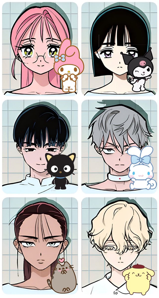 tillcidal's tweet photo. my take on sanrio x alnst 🎀 (i know pusheen isn't a sanrio character but shhh) https://t.co/qaliLuHM51