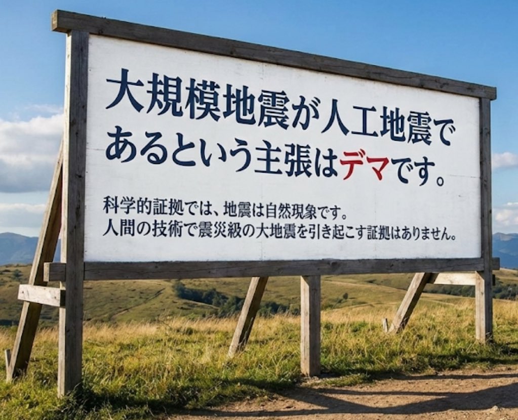 jibansaigai's tweet photo. @YahooNewsTopics 人工地震デマを見かけたらこの内容を貼ってください
 ・人工地震はあります（断言）
→核爆発のほか地盤調査法等として実在
・しかし、人間は震災級の巨大地震は起こせません
・「気象庁が認めた」動画は、過去の核実験の際のもの
・「Ｐ波がない」は、震源近くか縮尺により見にくい波形なだけ https://t.co/A6HyirMoI9