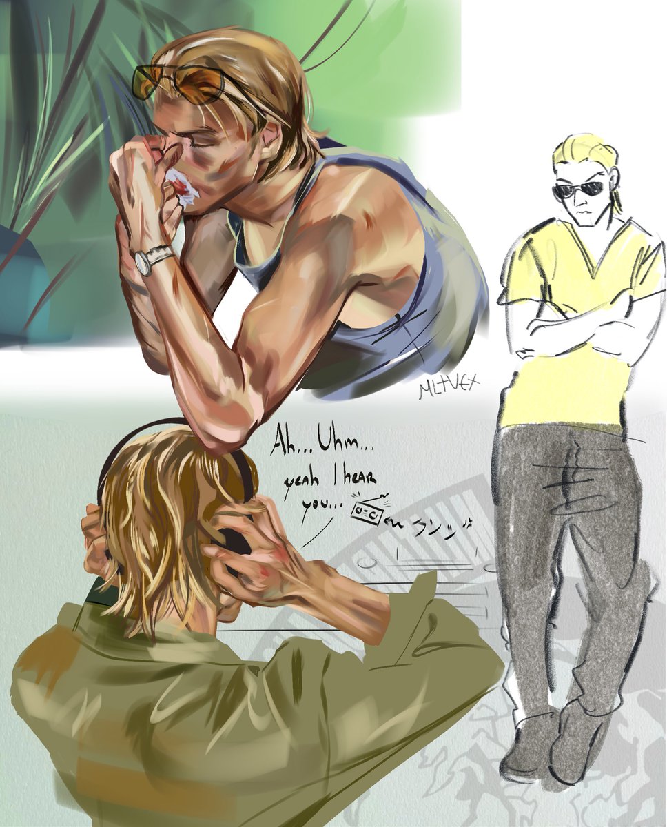 mltvex's tweet photo. Te echaba de menos rubio de bote 
#mgs #kazuhiramiller https://t.co/hmeEEwMluX