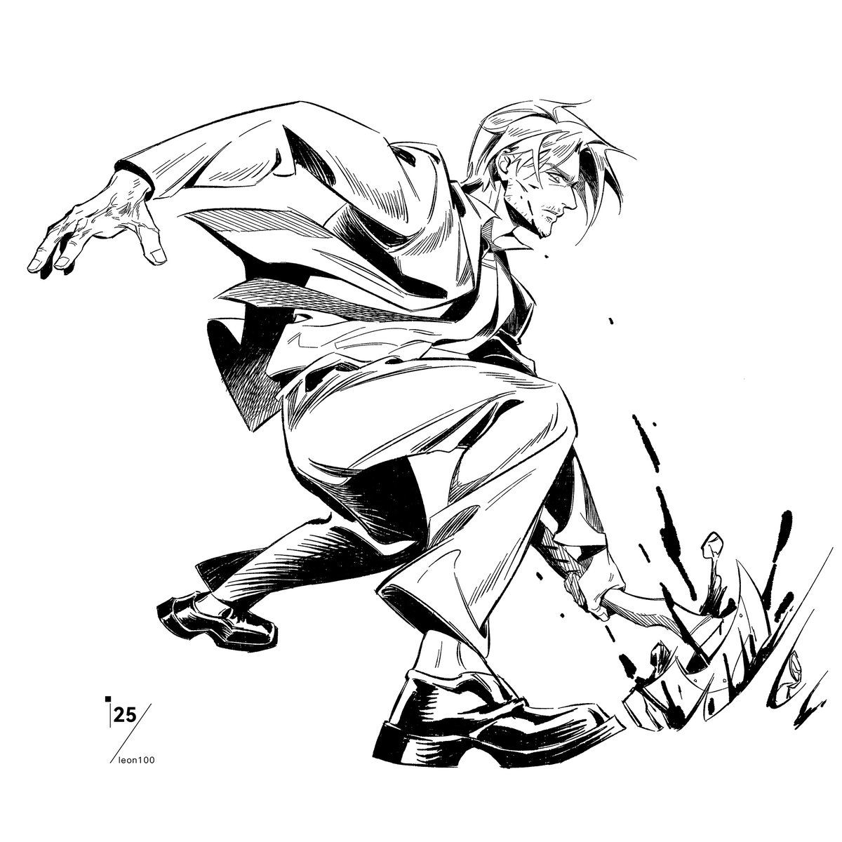 Haruka_amian's tweet photo. Some Leon in battle mode — ready to fight! 🔫💥
#ResidentEvil #RE9 #LeonKennedy #ActionLeon #BattleMode #FanArt https://t.co/MEXpR5cLwP