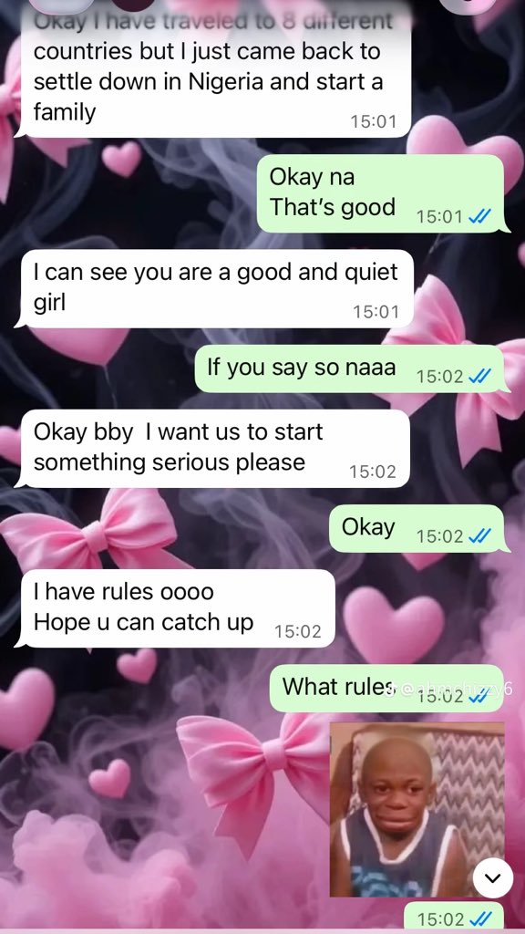 shezzzz_weird's tweet photo. He gave her his rule before he could date her

She gave him hers too
He got angry 🤣🤣🤣🤣 https://t.co/TX47Vg0S34