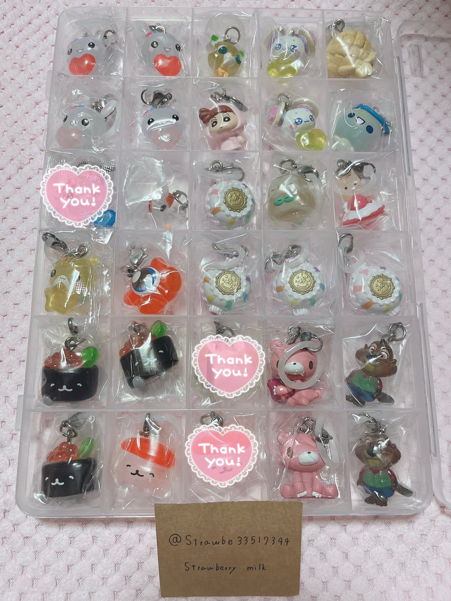 Strawbe33517344's tweet photo. 🎀めじるしアクセサリー交換🎀

譲 写真1~4枚目
求 リプ

普通郵便でのお取引のみ📮
まとめての交換可能優先
レート考慮お願いします
お返事にお時間いただきます

 #めじるしアクセサリー #クリスタル #クマたん #サンリオ #おしゅし #mofusand #ズートピア #シュガバニ #ちいかわ https://t.co/YbPf4gykFP