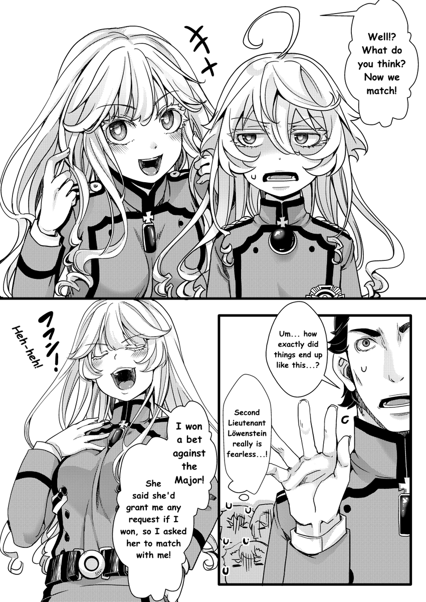 MrTeIevision's tweet photo. Twintails Tanya and the Joyful 203rd Battalion!

Fan translation of @harunaa453991's Doujinshi ^^

#youjosenki #幼女戦記

Part 1 https://t.co/kjpsc6sZzs