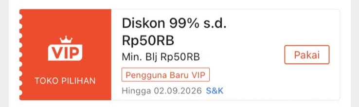 cloudyshine_'s tweet photo. SHOPEE VIP GRATIS 3 BULAN khusus akun yg BLM PERNAH VIP yaaa.. sok atuh dicoba mayan bgt bisa dapet voucher diskon 50rb jugaa☺️

Tinggal klik link ini yaaa✨️
https://t.co/MNDUYtkYUD https://t.co/J1PindKIBW
