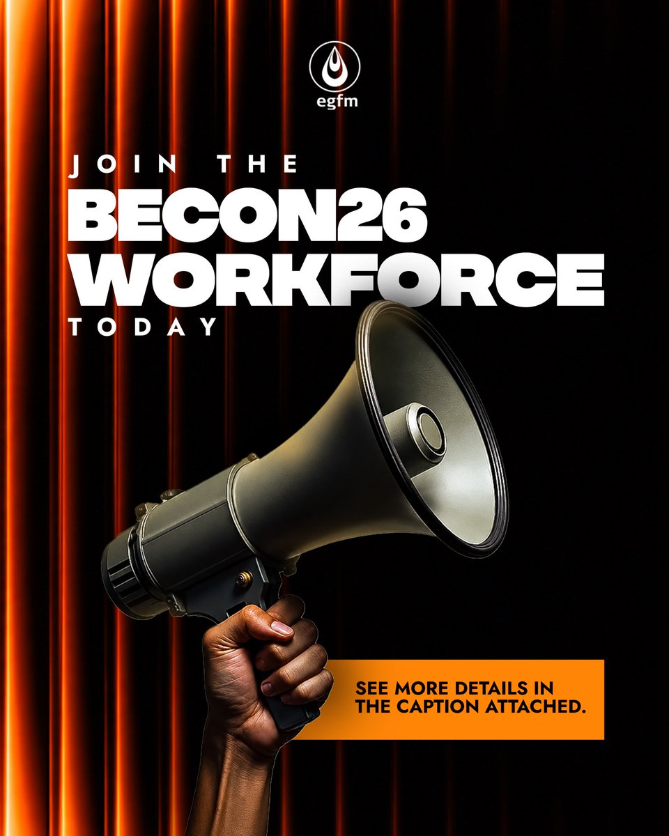 EGFMfountain's tweet photo. BECON 2026: A CALL TO SERVICE

As we prepare for BECON 2026, we are inviting members of the Word of Righteousness Community who have been with us for two years or more to join a service department and be part of the workforce for the convention.

If you are willing to serve, kindly contact the leadership of your preferred department and enlist.

Available Departments:
• Audio Sound  (08125437762)
• Camp Commandant  (07069291112)
• Chalet Logistics  (08083824099)
• Child Care (09086127127)
• Communication ( 08100263019)
• E-Church (08032154445)
• Editorial  (08039420723)
• Electrical  (08137030513)
• Food Service (08079828829)
• Help Desk (08084102336)
• Kitchen  (08179603015)
• Kitchen Support (08163960046)
• Lighting (09035826110)
• Logistics  (08028721811)
• Medical (08033740363)
• Ministers Kitchen (08022225050)
• Pastoral Care (08069804795)
• Protocol  (08080807789)
• Quality Control  (07055178355)
• Registration (09034483542)    
• Sales & Distribution  (09033366022)
• Sanitation (08118474754)
• Security  (08180959028)
• SEO (07081168458)               
• Transport (08033716681)
• Ushering (09085152092)
• Video (08103188416)
• Visual Media (07067316165)

For enquiries, please contact the respective numbers per departments stated above.